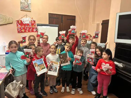 Elevi de la școala de cateheză