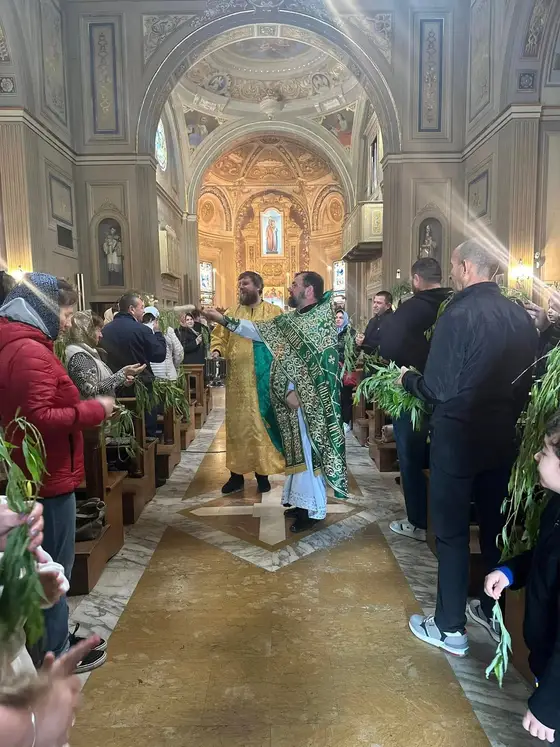 Serviciul liturgic în Duminica Floriilor
