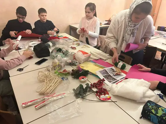 Imagini din timpul lecției de cateheză